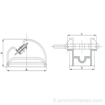 Rouleau de chaîne de guidage maritime